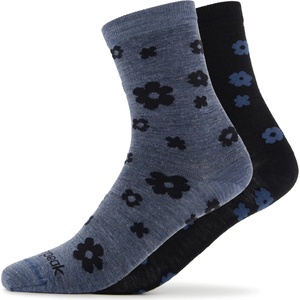 Heber Peak Дамски спортни чорапи Heber Peak Merino SylvaHe. Flower Socks 2-Pack Sports socks - Black / Steel Blue - размер 36-38 (EU) (207-1027-0114)