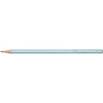 Faber-Castell Графитен молив, B, триъгълен, FABER-CASTELL "Sparkle", металик океанско синьо 118262 (118262)