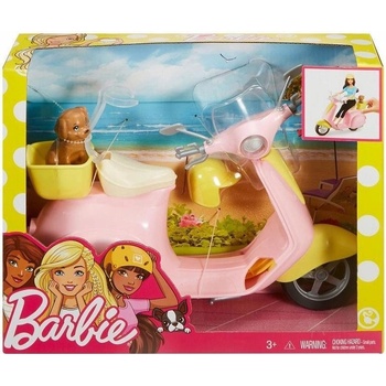 Barbie Mattel kolobežka so šteniatkom FRP56