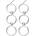 Silenti Jewelry Сребърни обеци "Троен Блясък