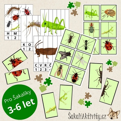 Puzzle - HMYZ Provedení: Tištěný + laminovaný soubor