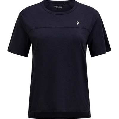 Peak Performance Дамска фланелка с къс ръкав за колоездене Peak Performance Women's Trail Wool Blend S/S Merino shirt - Black - размер XL (916-4006-0115)