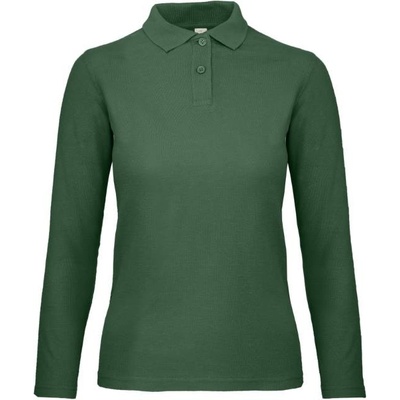 B&C ID001 LSL Dámská polokošile s dlouhým rukávem bottle green