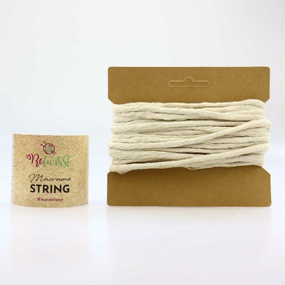 ReTwisst Macrame String 5 mm / 10 m, 00 přírodní