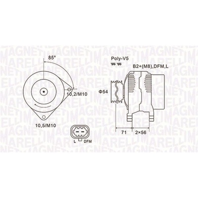 Alternátor MAGNETI MARELLI 063731960010 063731960010