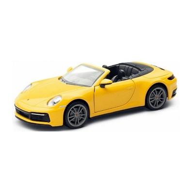 Метална кола Porsche 911 Carrera Cabriolet мащаб 1: 32 със светлини и звуци, Pull back-механизъм 68706