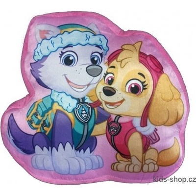 Setino Tvarovaný 3D vankúš vankúš Tlapková patrola Paw Patrol Skye a Everest 32x34