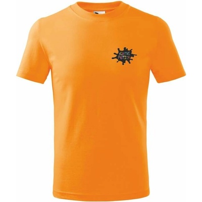 dětské triko s vlastním potiskem levé prso tangerine orange