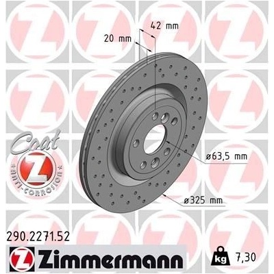 Brzdový kotúč (cena za 1ks) ZIMMERMANN 290.2271.52
