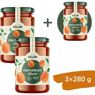 4Slim 100% džem meruňkový 3 x 280 g