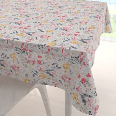 Biante Dekoračný štvorcový obrus PML-087 Červeno-oranžové lístky 120x120 cm