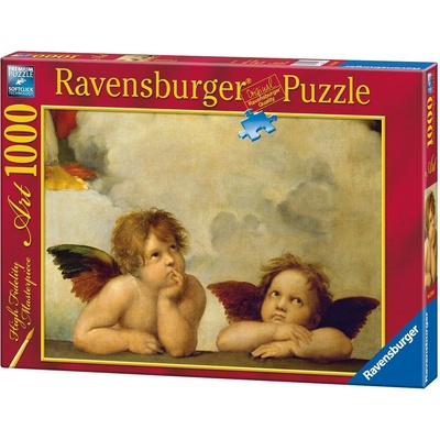 Ravensburger Пъзел Ravensburger от 1000 части - Херувими, Рафаело Санцио (12000062)
