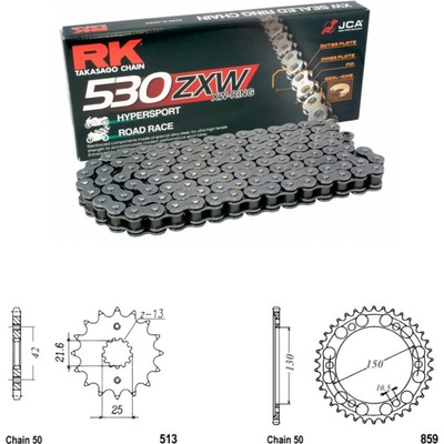 RK Racing Chain Řetězová sada Yamaha FZS 600 Fazer, SP 98-03 – Zbozi.Blesk.cz