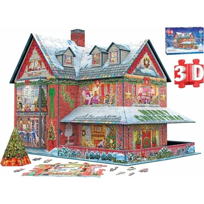 EUROGRAPHICS 3D puzzle Vánoční chaloupka 1100 ks