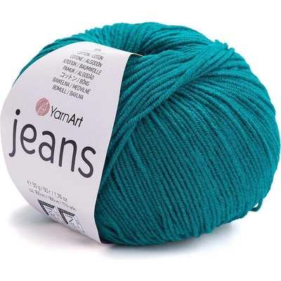 Pletací příze Gina / Jeans 50 g Varianta: 21 (63) zelená tmavá, Balení: 1 ks 43308/85098/203577