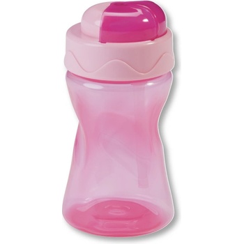 Baby-Nova Чаша със сламка Baby Nova PP - 300 ml, розова (34120)