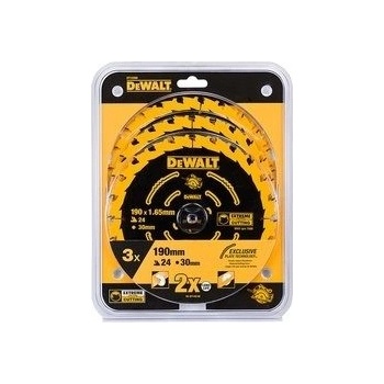 DeWALT DT10399 Sada pilových kotoučů 3ks, 190x30 mm, 24 zubů