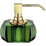 DECOR WALTHER Дозатор за сапун Kristall с златиста помпа зелен (0924496)