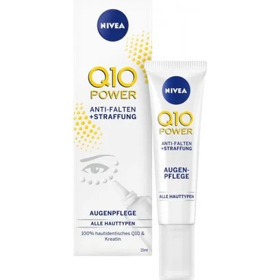 Nivea Q10 Power Anti-Wrinkle + Firming Eye Cream - Околоочен крем против бръчки от серията "Q10 Power" 15мл