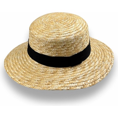 Krumlovanka slaměný klobouk styl žirarďák unisex P-14063 přirodní