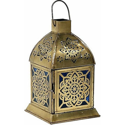Nefertitis Lampa - kovový svícen Mandala na čajové svíčky NF15248 - 9 x 9 x 15,5 cm