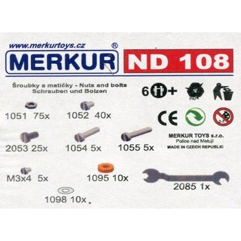 Merkur ND 108 šróby a matky