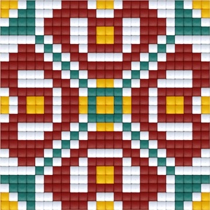 Bright Toys Мозайка с пиксели - Българска народна шевица, 24x24 пиксела - Мотив 41 (BE24041)