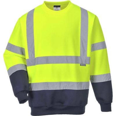 Portwest B306 Hi Vis reflexná mikina oranžová tmavomodrá