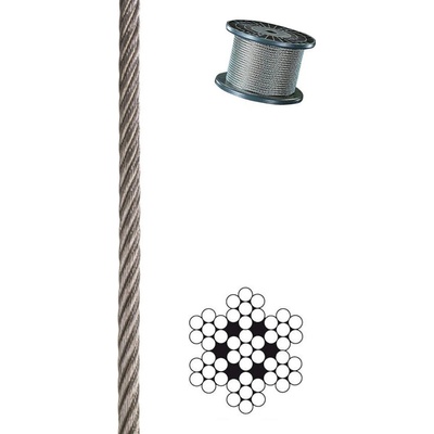 Penar Nerezové lano DIN 3055 spletenie 7x7 3mm 7X7A403
