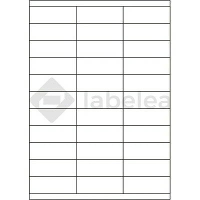 Labelea Samolepiace etikety 70x25,4 mm biele papierové, na hárku A4, pre laserovú a atramentovú tlač, Farba etikiet Biela, Počet hárkov v balení 1000 EPM070025W033J