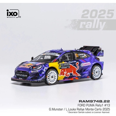 Ford Puma Rally1 Rally Monte Carlo 2025 13 Munster Louka IXO 1:43
