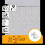 Aigostar - LED външна коледна гирлянда 300xLED/8 функции 18x0, 4m IP44 топло бяло (AI2420)
