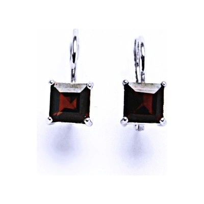 Čištín naušnice s granáty na patent VE 130