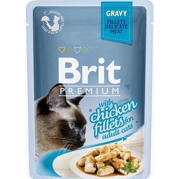 Brit Premium Cat Delicate Chicken Fillets пауч за котки пилешки филенца в сос 85gr