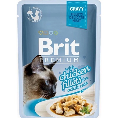 Brit Premium Cat Delicate Chicken Fillets пауч за котки пилешки филенца в сос 85gr