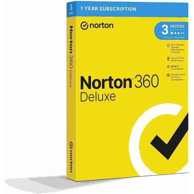 Norton 360 DELUXE 25GB 3 lic. 1 rok (21416704)