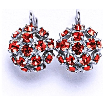 Čištín půlkoule s krystalem Swarovski Padparadscha NK 1337