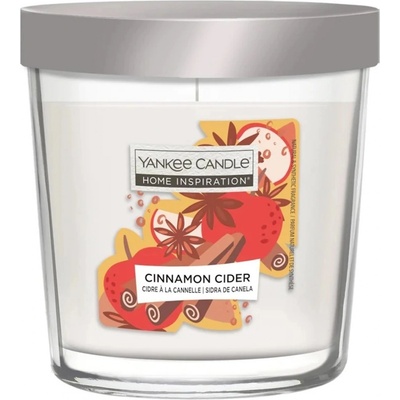Yankee Candle Vonná svíčka ve skle Home Inspiration Cinnamon Cider, 200 g