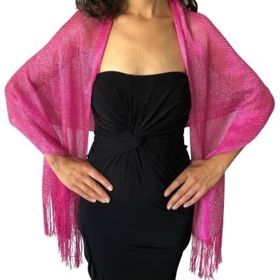 Classic Scarf růžová slavnostní třpytivá