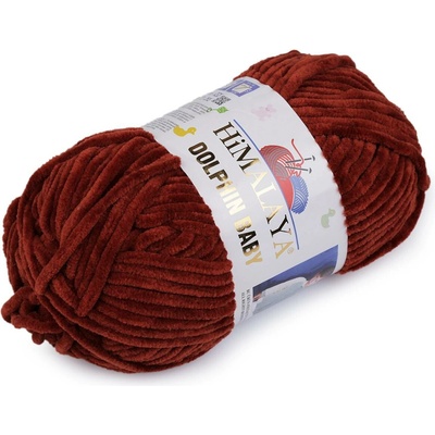 Pletací žinylková příze Dolphin Baby 100 g Varianta: 35 (80370) rezavá, Balení: 1 ks 49488/120346/258019