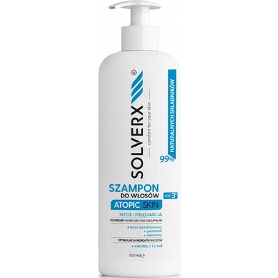 Solverx Atopický Shampoo na vypadávání vlasů a mastné vlasy 500 ml