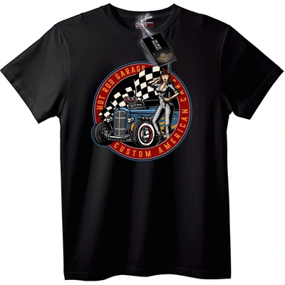 NOONEBRAND Тениска Hot Rod гараж Custom американски - L, White