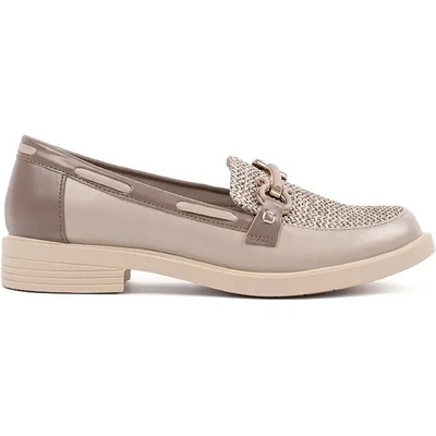 Goodin Pohodlné béžové dámské mokasíny bez podpatku