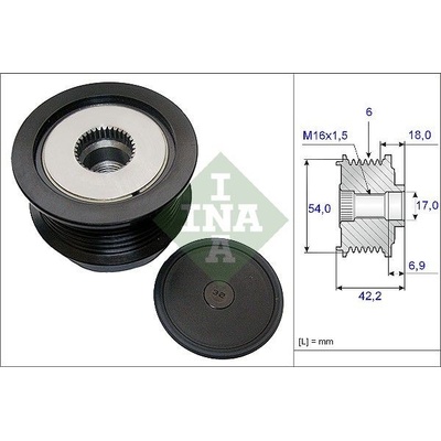 Voľnobežka alternátora Schaeffler INA 535 0188 10
