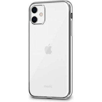 Moshi Vitros Case - силиконов (TPU) калъф за iPhone 11 (прозрачен-сребрист)