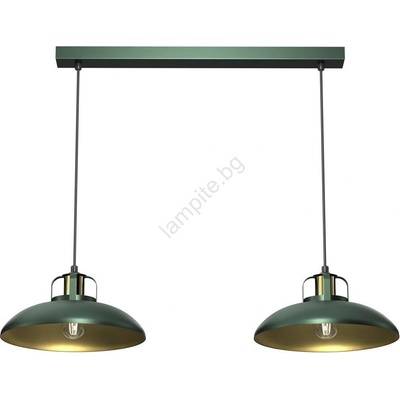 Brilagi - LED Пендел FLAMENGO 2xE27/60W/230V зелен (BG1973)
