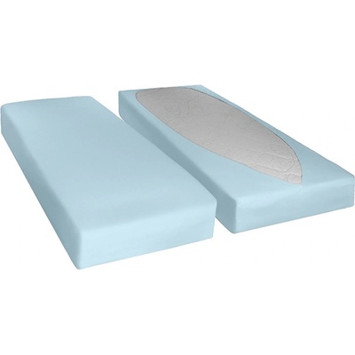 Bellatex elastické rychloupínací prostěradlo světle modré 90x200x30