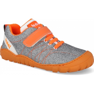 Koel barefoot tenisky Maxim Mesh Orange vegan grey