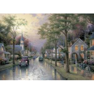 Schmidt Spiele - Puzzle Kinkade: In small city - 1 000 piese