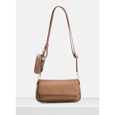 Michael Kors Jet set travel small flap xbody w / tech attch luggage hnědá dámska kabelka kožená crossbody